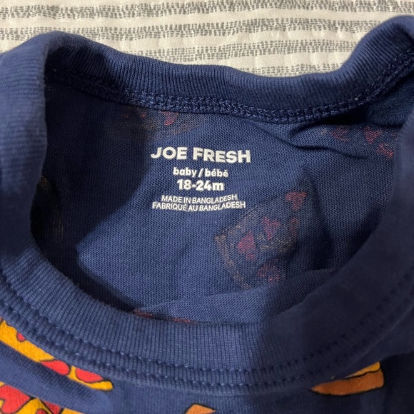 🔆5/$25 Joe Fresh Pizza Long Sleeve Shirt Size 18-24 Months - Picture 4 of 4